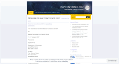 Desktop Screenshot of iaapconference2007.wordpress.com