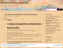 Tablet Screenshot of bestscootersonlinesale.wordpress.com