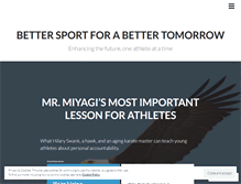 Tablet Screenshot of bettersportbettertomorrow.wordpress.com