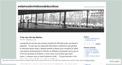 Desktop Screenshot of estamosdormidosoabducidoss.wordpress.com