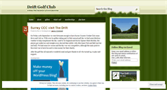 Desktop Screenshot of driftgolfclub.wordpress.com