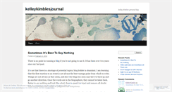 Desktop Screenshot of kelleykimblesjournal.wordpress.com