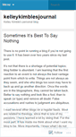 Mobile Screenshot of kelleykimblesjournal.wordpress.com