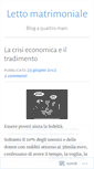 Mobile Screenshot of lettomatrimoniale.wordpress.com