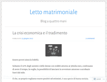 Tablet Screenshot of lettomatrimoniale.wordpress.com