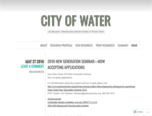 Tablet Screenshot of cityofwater.wordpress.com