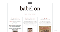 Desktop Screenshot of blabel.wordpress.com