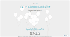 Desktop Screenshot of developingmycloudapp.wordpress.com