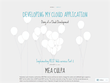 Tablet Screenshot of developingmycloudapp.wordpress.com