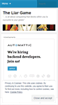 Mobile Screenshot of liargame.wordpress.com