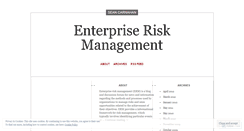 Desktop Screenshot of enterpriserisk.wordpress.com