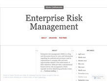 Tablet Screenshot of enterpriserisk.wordpress.com