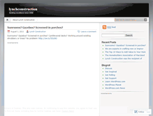Tablet Screenshot of lynchconstruction.wordpress.com
