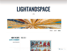 Tablet Screenshot of lightandspace.wordpress.com