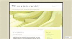 Desktop Screenshot of dashofpublicity.wordpress.com