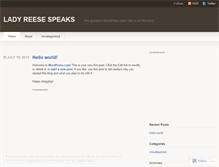 Tablet Screenshot of ladyreesespeaks.wordpress.com