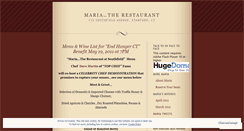 Desktop Screenshot of mariarestaurant.wordpress.com