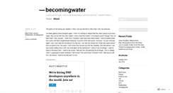 Desktop Screenshot of becomingwater.wordpress.com