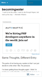 Mobile Screenshot of becomingwater.wordpress.com