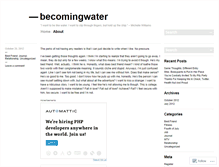 Tablet Screenshot of becomingwater.wordpress.com