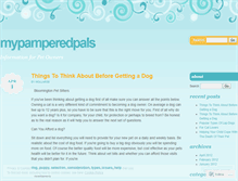 Tablet Screenshot of mypamperedpals.wordpress.com