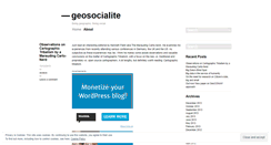 Desktop Screenshot of geosocialite.wordpress.com