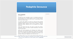 Desktop Screenshot of pedophiledenounce.wordpress.com