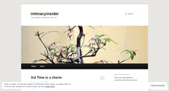 Desktop Screenshot of intimacyinsider.wordpress.com