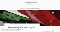 Desktop Screenshot of minutesoffame.wordpress.com