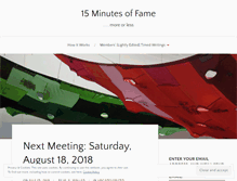 Tablet Screenshot of minutesoffame.wordpress.com