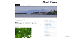 Desktop Screenshot of aboutdavao.wordpress.com