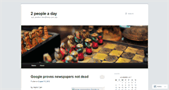 Desktop Screenshot of 2peopleaday.wordpress.com