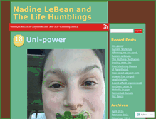 Tablet Screenshot of nadinelebean.wordpress.com