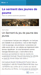 Mobile Screenshot of jeunesdepaume.wordpress.com