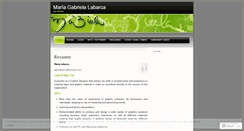 Desktop Screenshot of gabylabarca.wordpress.com