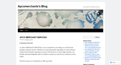 Desktop Screenshot of apcomerchants.wordpress.com