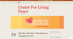 Desktop Screenshot of centerforlivingpeace.wordpress.com