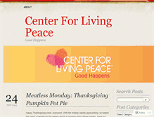 Tablet Screenshot of centerforlivingpeace.wordpress.com