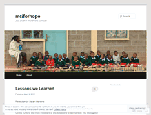 Tablet Screenshot of mciforhope.wordpress.com