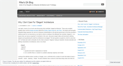 Desktop Screenshot of mikeseablog.wordpress.com