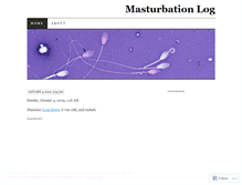 Tablet Screenshot of masturbationlog.wordpress.com