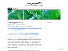 Tablet Screenshot of hanguyen103.wordpress.com