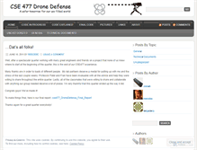 Tablet Screenshot of cse477dronedefense.wordpress.com