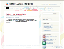 Tablet Screenshot of grade6mag.wordpress.com