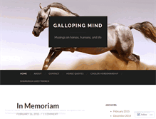 Tablet Screenshot of gallopingmind.wordpress.com