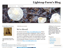Tablet Screenshot of lightcapfarm.wordpress.com