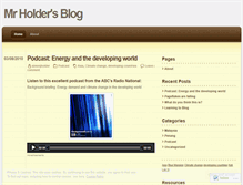 Tablet Screenshot of mrholder.wordpress.com