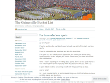 Tablet Screenshot of gainesvillebucketlist.wordpress.com