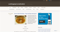 Desktop Screenshot of cookingasprocrastination.wordpress.com