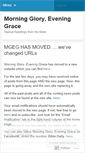 Mobile Screenshot of morninggloryeveninggrace.wordpress.com